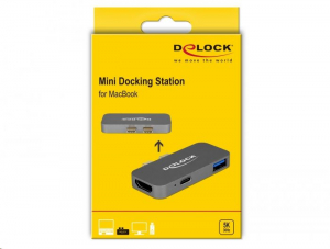 Delock MacBook Mini Docking Station szürke (87739)